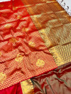 Maroon color rich banarasi silk saree with zari weaving work