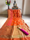 Banarasi silk saree with meenakari border and resham woven pallu