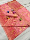 Cotton silk saree with zari woven work