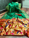 paithani silk saree with weaving rich pallu