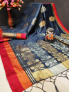 Cotton silk saree with zari work