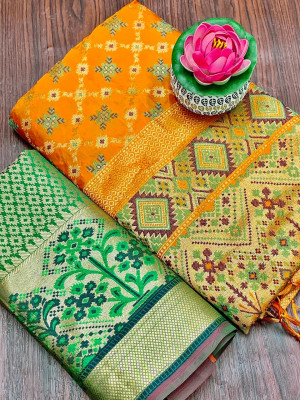 Patola Silk Jacquard Weaving work Saree