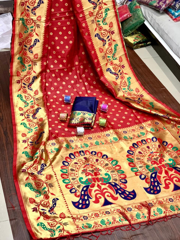 Paithani Silk Saree With Woven Work 4979