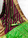 Magenta color banarasi patola silk saree with weaving work