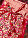 Multi color Paithani silk saree with weaving work