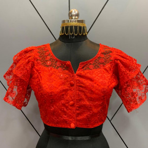 Deginer party wear  readymade blouse with frill sleeves
