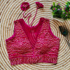 Beautiful designer rayon cotton rani pink color blouse