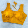 Yellow color designer phantom silk blouse