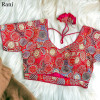 Heavy fox georgette with sequence work rani pink color blouse