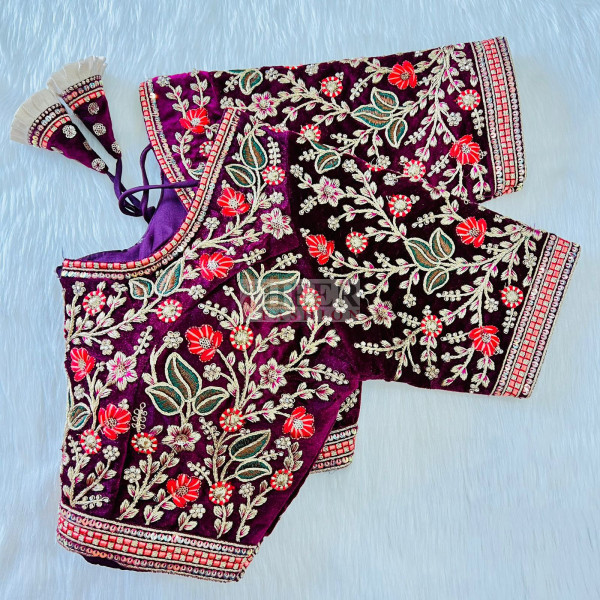 Velvet Silk With Dimond Work Wine Color Blouse Best Hanging Plants To Attract Hummingbirds Evergreen Outdoor