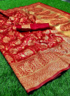 Soft banarasi silk saree with designer rich pallu
