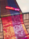 Soft kanchipuram silk pattu saree with zari woven work