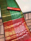 Soft kanchipuram silk pattu saree with zari woven border