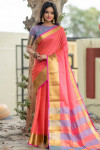 Soft art silk weaving saree with zari woven work