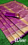 Soft banarasi silk saree with rich pallu