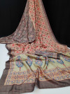 Soft silk saree with embroidered work