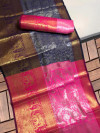 Soft kanchipuram silk pattu saree with zari woven border