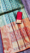 Pure lichi soft silk saree with zari woven rich pallu
