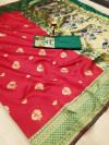 Soft banarasi silk paithani style saree with rich pallu