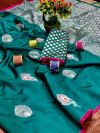 Lichi silk saree with zari weaving contrast pallu