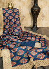 Tussar silk saree with exclusive print