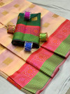 Cotton silk saree with zari weaving work