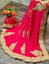 Soft two tone silk saree with woven work