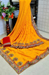 Dola silk saree with embroidered work