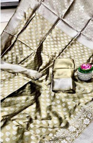 Banarasi silk saree with zari woven work