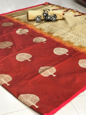 Lichi silk jacquard weaving saree