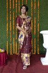 Coffee color paithani silk saree with zari weaving work