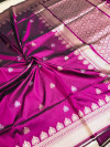 Magenta color kanchipuram silk saree with zari work