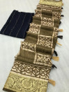 Beige color dola silk saree with weaving work