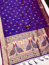 Purple color paithani silk saree with gold zari weaving work