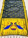 Black color paitani silk saree with golden zari weaving work