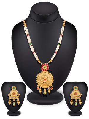 Products Kemp Stone Studded Long Necklace Set