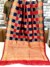 Multi color banarasi silk saree with jacquard zari weaving work
