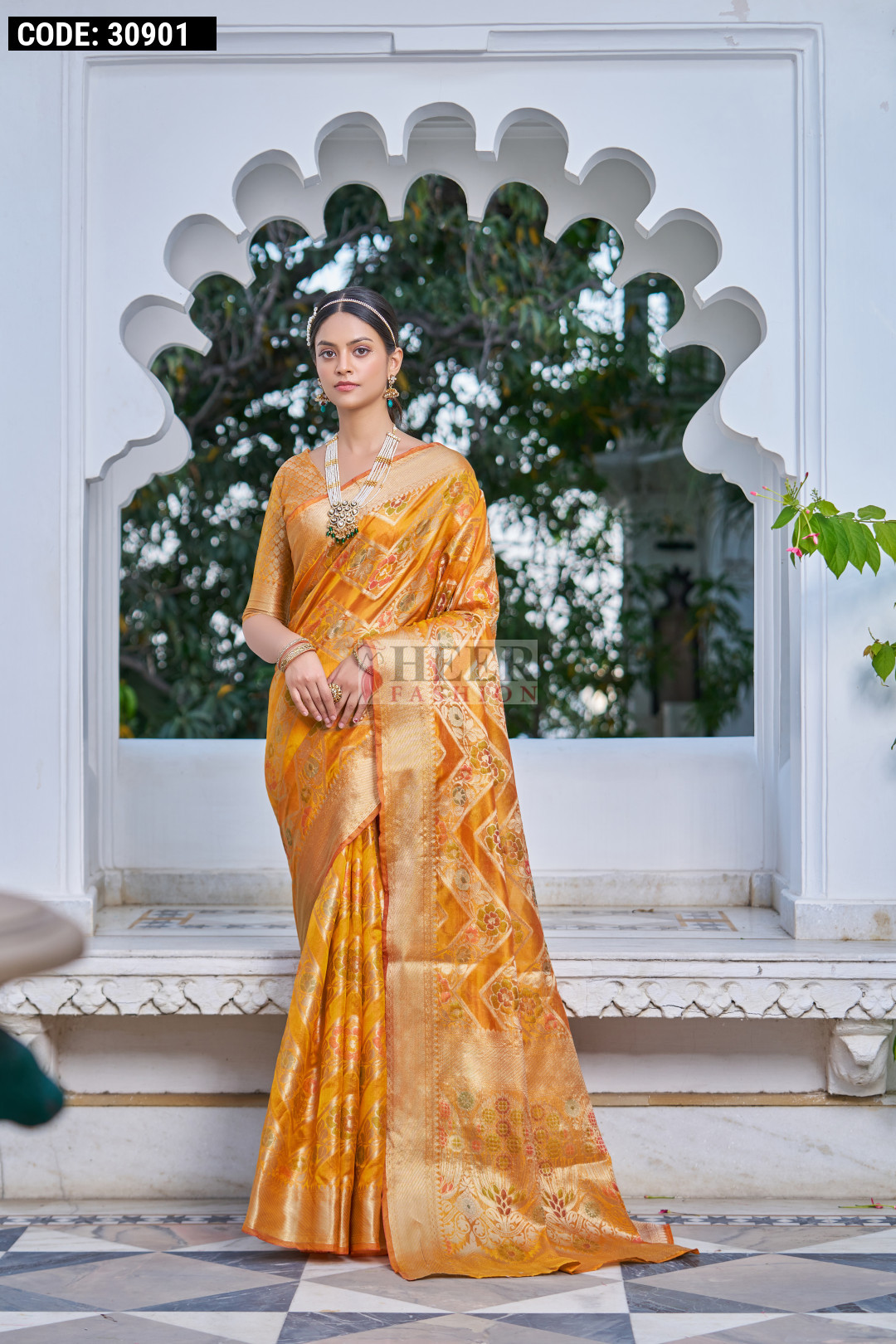 sari Yellow Green Georgette Bandhani Saree – Gray and Green Store