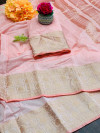 Linen cotton saree