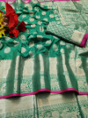 Banarasi silk saree with jacquard weaving butta