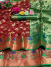 Soft banarasi silk saree with woven work