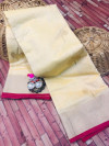 Linen cotton silk saree