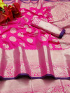Banarasi silk saree with jacquard weaving butta