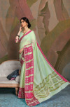 Linen Weaving silk saree