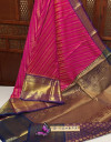 Kanchipuram handloom weaving silk saree with zari woven pallu