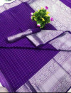 Soft silk saree with zari weaving border