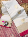 Linen cotton silk saree