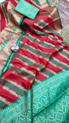 Lichi silk saree with zari woven work