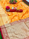 Soft banarasi silk saree with weaving rich pallu