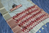 chanderi cotton saree with ikat woven pallu